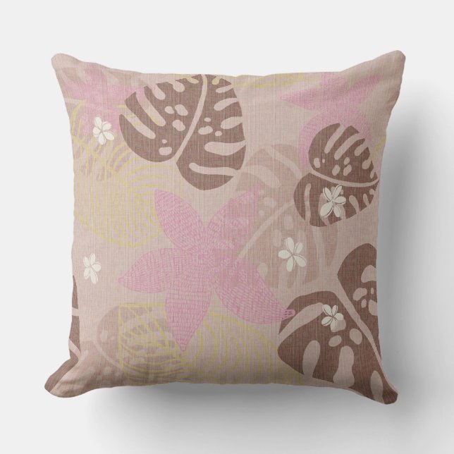 Aloha print tropische worp kussen (Voorkant)