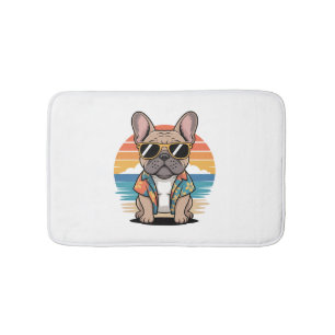 Aloha Pup – Coole Franse Bulldog Strandvibes Badmat