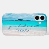 Aloha Quote Hawaii Turquoise Ocean Sandy Beach Case-Mate iPhone Case (Achterkant (horizontaal))