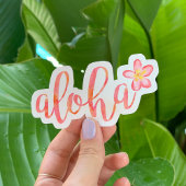 Aloha Quote Hawaii Waterverf Tropisch Sticker