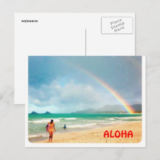 Aloha Rainbow Briefkaart (Voorkant / Achterkant)