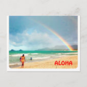Aloha Rainbow Briefkaart (Voorkant)