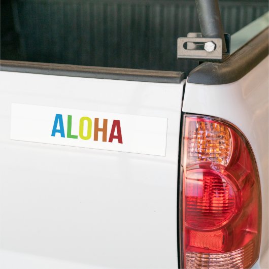 Aloha Rainbow Bumpersticker (Op Truck)