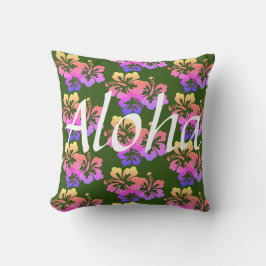 Aloha Rainbow Hibiscus Kussen
