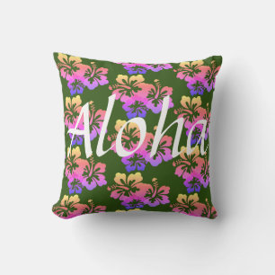 Aloha Rainbow Hibiscus Kussen