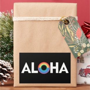 Aloha Rainbow Island Hawaii Pride LGBTQ Rechthoekige Sticker