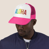 Aloha Rainbow Pink Trucker Pet (In situ)