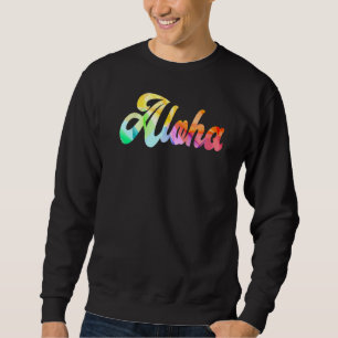 Aloha Rainbow Prism Retro Hawaiian Luau is Trui
