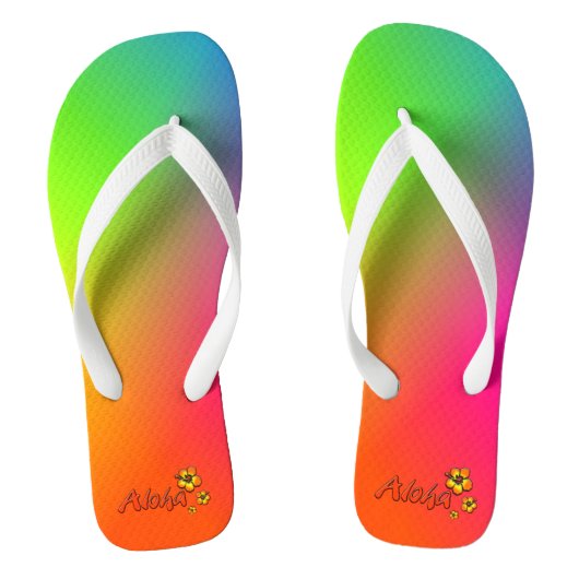 Aloha Rainbow Teenslippers (Voetbed)