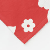 Aloha Red Classic Hawaiian Seamless Pattern Fleece Deken (Hoek)