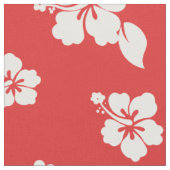 Aloha Red Classic Hawaiian Seamless Pattern Stof (Close Up)
