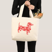 Aloha Red Doxies Grote Tote Bag (Voorkant (product))