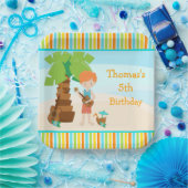 Aloha Red Hair Boy Party Papieren Bordje (Feest)