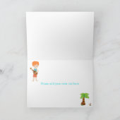 Aloha Red Hair Boy Verjaardag Kaart (Binnen)