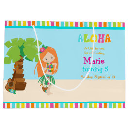 Aloha Red Hair Girl Bedankt Groot Cadeauzakje
