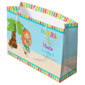 Aloha Red Hair Girl Bedankt Groot Cadeauzakje (Achterkant Gekanteld)