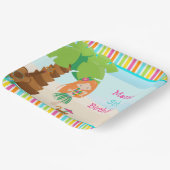 Aloha Red Hair Girl Party Papieren Bordje (Gebogen)