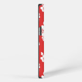 Aloha Red Klassiek Hawaiaans Naadloos Patroon iPhone Hoesje (Rechterkant)