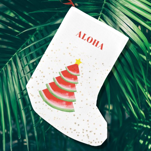 Aloha Red Watermelon Tree Small Kerststop Kleine Kerstsok