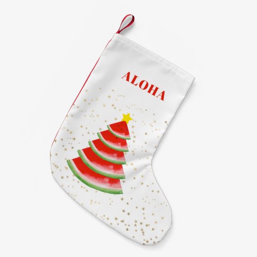 Aloha Red Watermelon Tree Small Kerststop Kleine Kerstsok (Voorkant (Hangend))