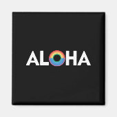 Aloha Regenboog Eiland Hawaï Pride LGBTQ Magneet (Voorkant)