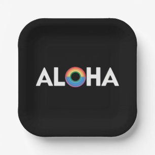 Aloha Regenboog Eiland Hawaï Pride LGBTQ Papieren Bordje