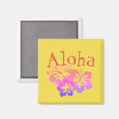 Aloha Regenboog Hibiscus Magneet (Voorkant / Achterkant)