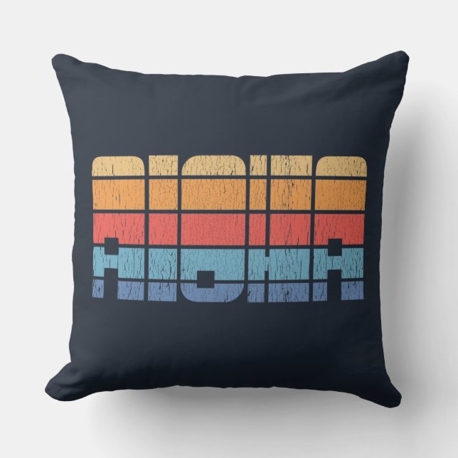 Aloha Retro Tropisch thema Onderdruk Buitenkussen (Voorkant)