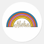 aloha ronde sticker (Voorkant)
