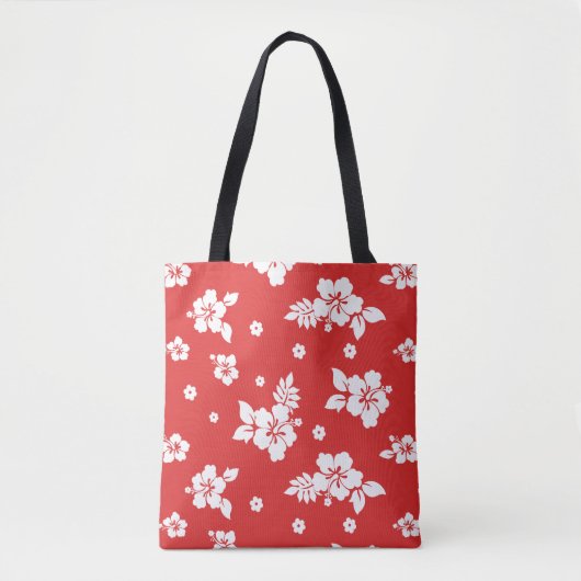 Aloha rood klassiek Hawaïaans patroon Tote Bag (Voorkant)