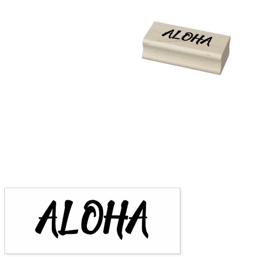Aloha rubberstempel, Hawaïaanse stempel, zomerstem Rubberstempel (Gestempeld)
