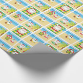 Aloha Santa Claus Wrapping Paper Cadeaupapier (Hoek)