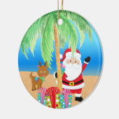 Aloha Santa en Friend Keramisch Ornament (Links)