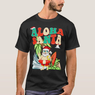 Aloha Santa Surfen Santa in juli T-shirt
