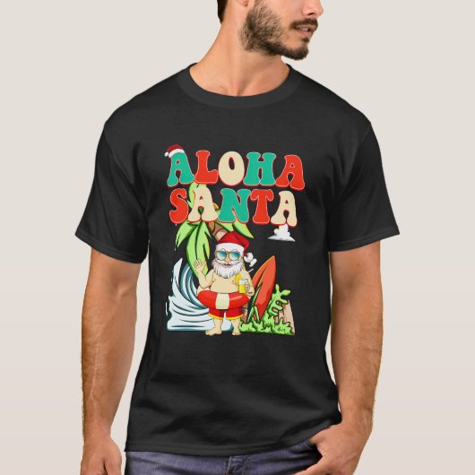 Aloha Santa Tropical in juli T-shirt (Voorkant)