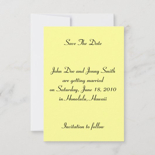 Aloha Save the Date Tropical Night Hawaiian Hawaï (Achterkant)