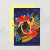 Aloha Save the Date Tropical Night Hawaiian Hawaï (Voorkant / Achterkant)