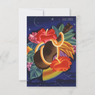 Aloha Save the Date Tropical Night Hawaiian Hawaï