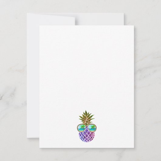 Aloha schattig ananas verjaardagsfeestje kaart (Achterkant)