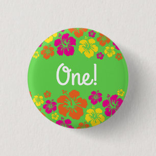 Aloha Schattig Hawaiaans Kinderverjaardagsfeestje Ronde Button 3,2 Cm