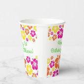 Aloha Schattige Hawaïaans Kinder 1e Verjaardagsfee Papieren Bekers (Rechts)