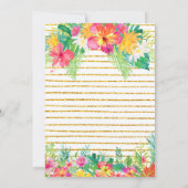 Aloha Script Tropical Birthday Luau Invitation Kaart (Achterkant)