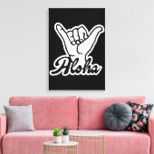 Aloha Shaka Hand, Hang Loose bord Canvas Afdruk (Insitu (Woonkamer))