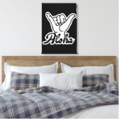 Aloha Shaka Hand, Hang Loose bord Canvas Afdruk (Insitu (Slaapkamer))