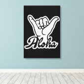 Aloha Shaka Hand, Hang Loose bord Canvas Afdruk (Insitu (Houten vloer))