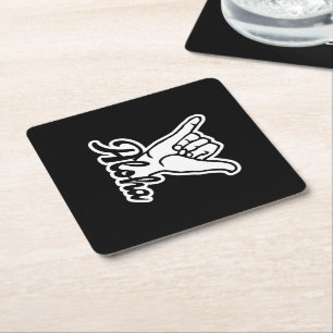 Aloha Shaka Hand, Hang Loose bord Kartonnen Onderzetters