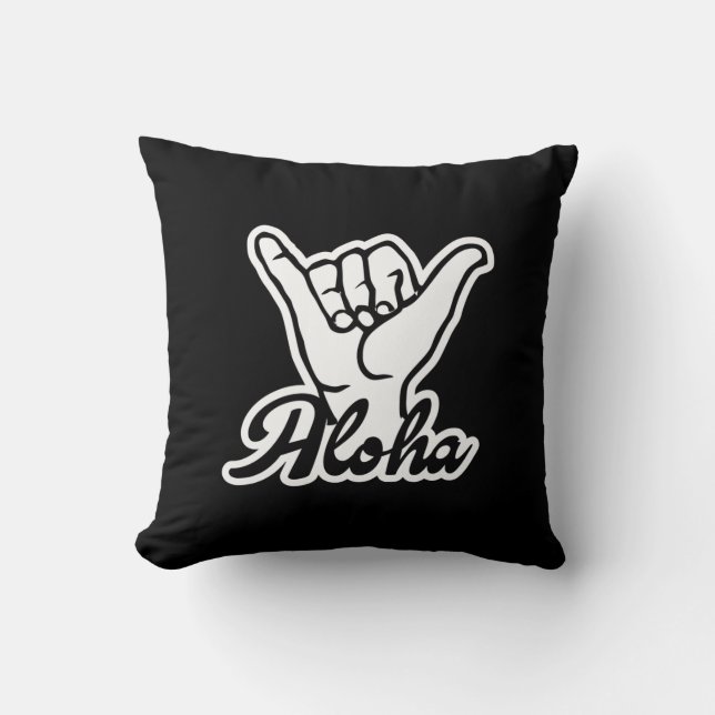 Aloha Shaka Hand, Hang Loose bord Kussen (Voorkant)