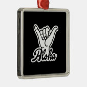 Aloha Shaka Hand, Hang Loose bord Metalen Ornament (Rechts)