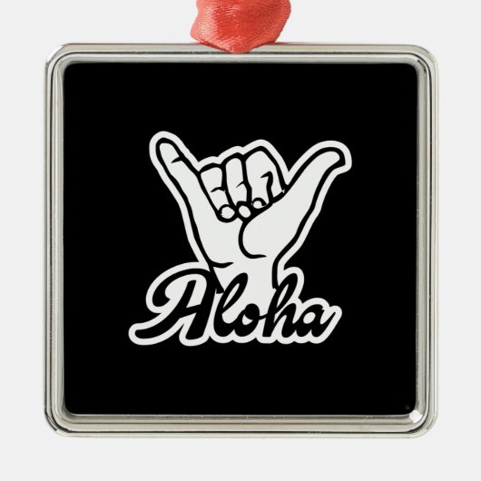 Aloha Shaka Hand, Hang Loose bord Metalen Ornament (Voorkant)