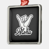 Aloha Shaka Hand, Hang Loose bord Metalen Ornament (Links)